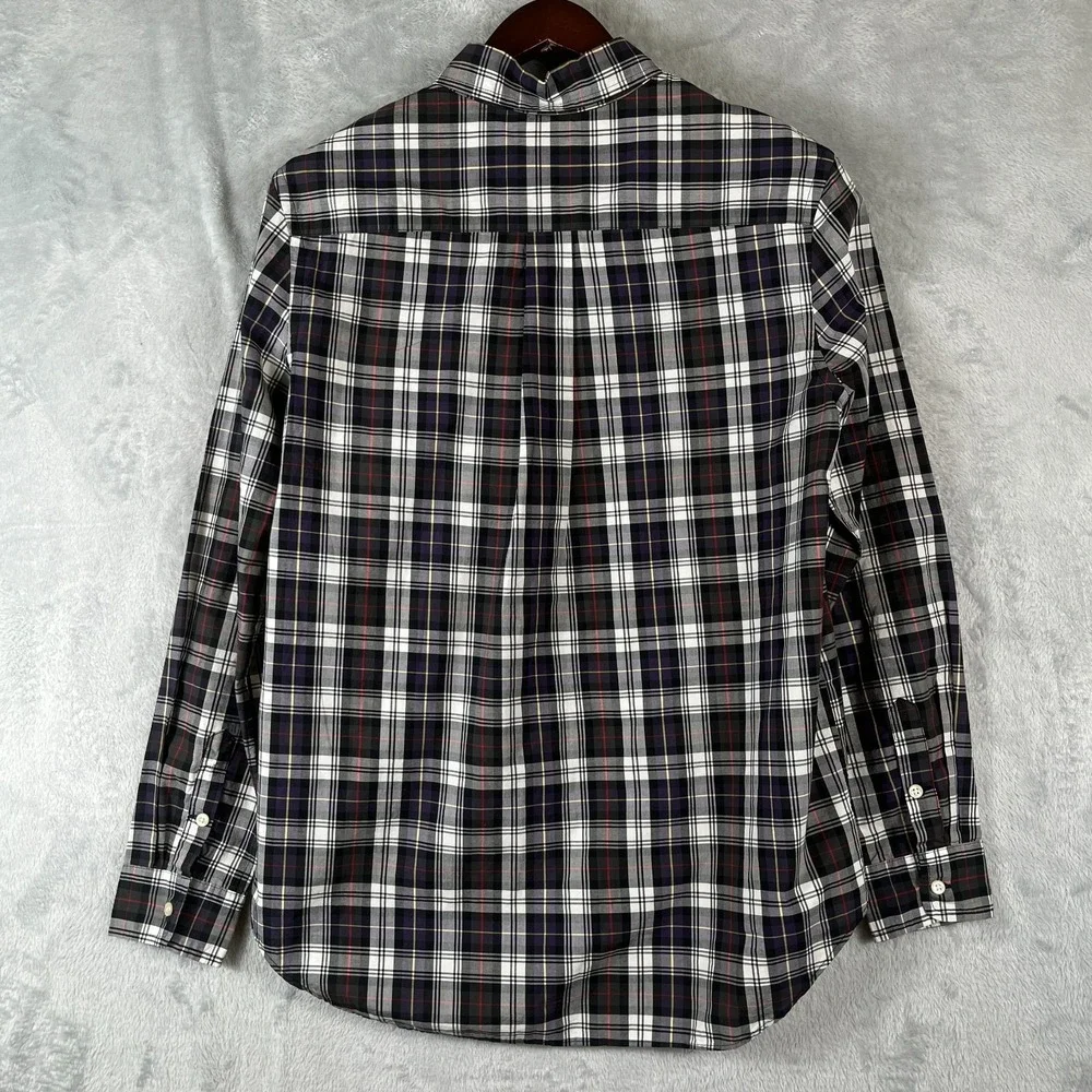 Ralph Lauren Boys XL 18-20 Plaid Button Down Shirt Purple Black Pony Preppy
